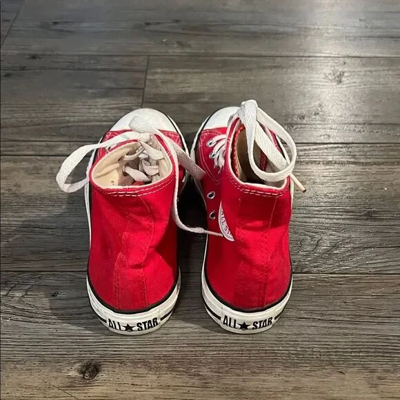 Converse Classic Red High-Tops with White Accents - Picture 4 of 8
